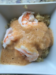 Shrimp with Coconut Sauce over Quinoa